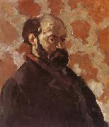 Paul Cezanne Self-Portrait on Rose Background oil